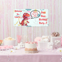 Lona Fiesta de cumpleaños de Dino Roar