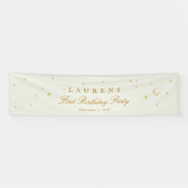 Lona fiesta de cumpleaños de elegantes estrellas verdes