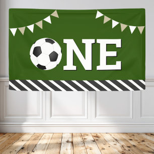 Lona Fiesta de cumpleaños de fútbol 1er año