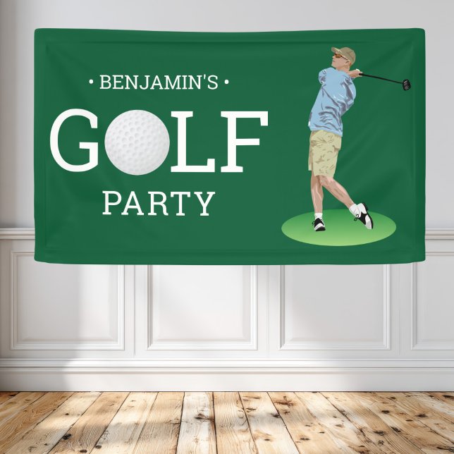 Lona Fiesta de cumpleaños de golf (Subido por el creador)