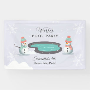 Lona Fiesta de cumpleaños de la piscina de invierno