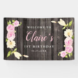 Lona Fiesta de cumpleaños de las chicas de la crema ros