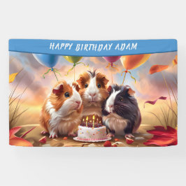 Lona Fiesta de cumpleaños de los cerdos de Guinea