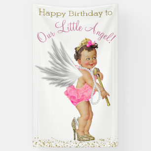 Lona Fiesta de cumpleaños de los chicas del ángel de