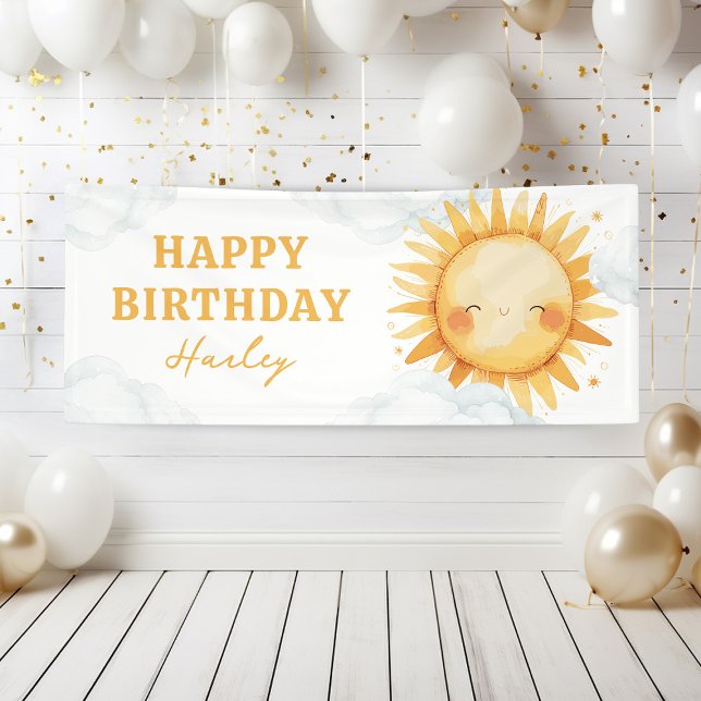 Lona Fiesta de cumpleaños de niños Verano Soleado (Subido por el creador)