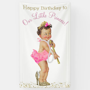 Lona Fiesta de cumpleaños de princesa dulce y pequeña p