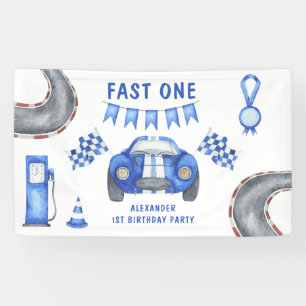 Lona Fiesta de cumpleaños de Race Car