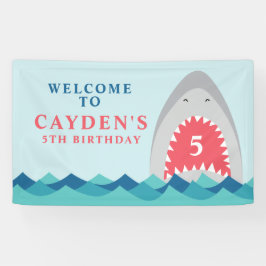 Lona Fiesta de cumpleaños de Shark Bite