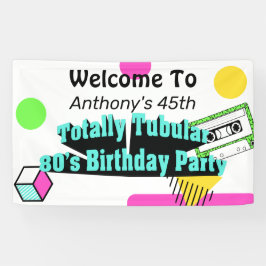 Lona Fiesta de cumpleaños de Tubular 80