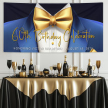 Fiesta de cumpleaños de Tuxedo Blue Gold para homb