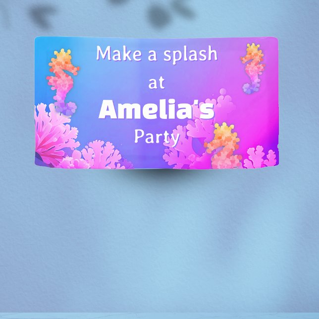 Lona Fiesta de cumpleaños del caballito de mar de arcoi (Subido por el creador)