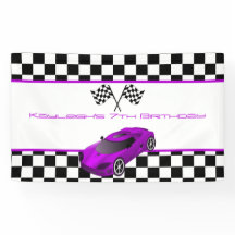 Fiesta de cumpleaños del coche Purple Race