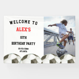 Lona Fiesta de cumpleaños del futbolista