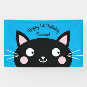 Lona Fiesta de cumpleaños del gato