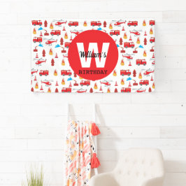 Lona Fiesta de cumpleaños del motor de camiones de tran