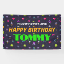 Fiesta de cumpleaños del patrón de juego de arcada