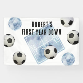 Lona Fiesta de cumpleaños del primer año de fútbol