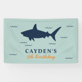 Lona Fiesta de cumpleaños del tiburón