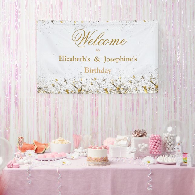 Lona Fiesta de cumpleaños doble conjunta para adultos | (Fiesta)