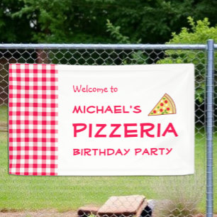 Lona Fiesta de Cumpleaños Infantil Pizza