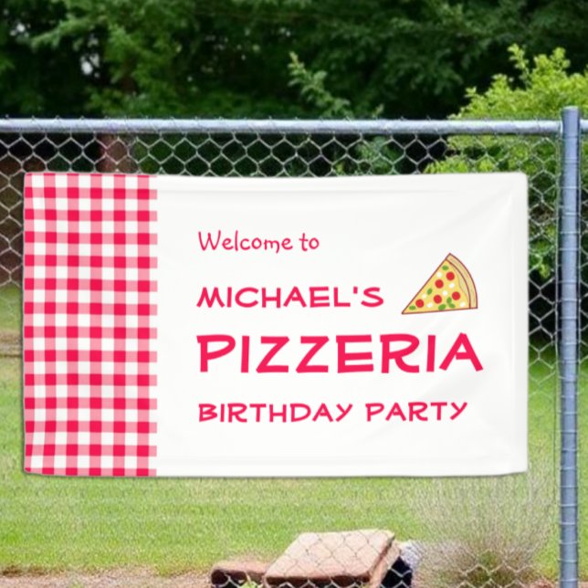 Lona Fiesta de Cumpleaños Infantil Pizza (Subido por el creador)
