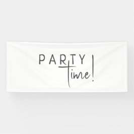 Lona Fiesta de Cumpleaños Minimalista y de Género Neutr