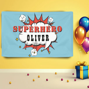 Lona Fiesta de Cumpleaños Niño Burbuja de Hablado Cómic