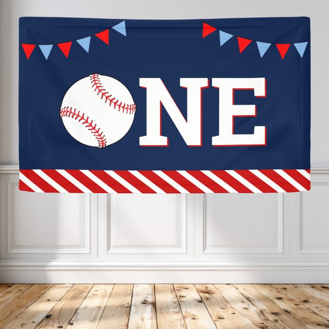 Lona Fiesta de cumpleaños número 1 de béisbol (Subido por el creador)