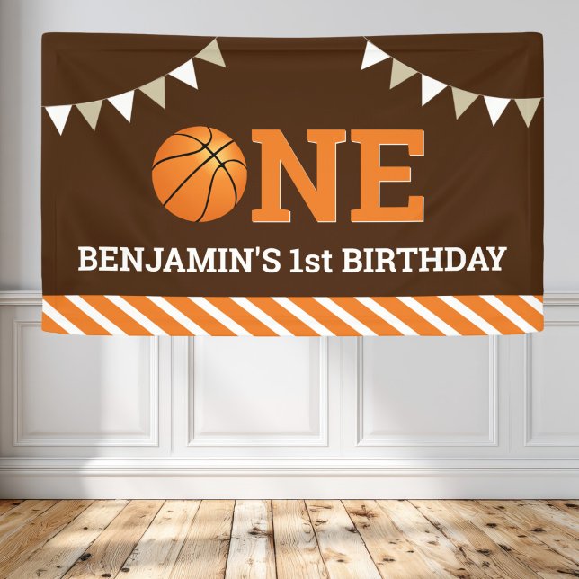 Lona Fiesta de cumpleaños personalizada de baloncesto n (Subido por el creador)