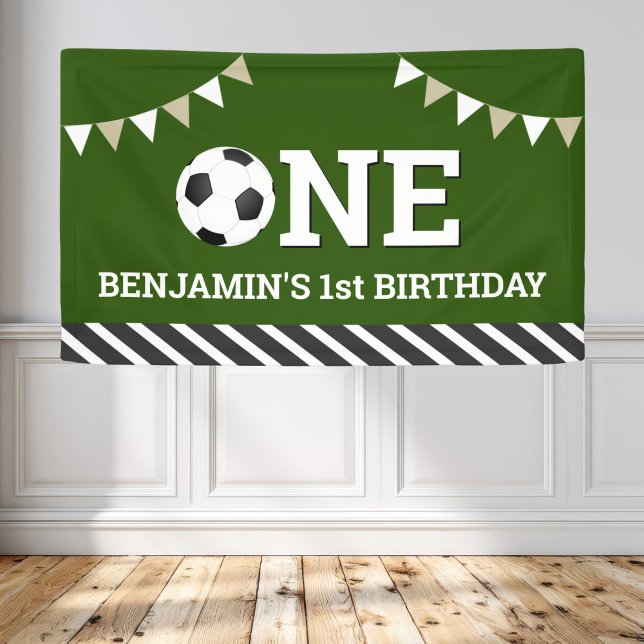 Lona Fiesta de cumpleaños personalizada de fútbol para  (Subido por el creador)