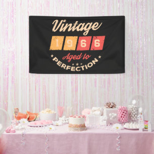 Lona Fiesta de cumpleaños personalizada sesenta vintage