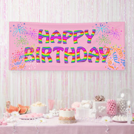 Lona Fiesta de cumpleaños personalizado para ella