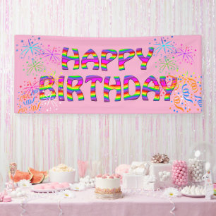 Lona Fiesta de cumpleaños personalizado para ella