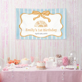 Lona Fiesta de Cumpleaños Sunshine Blue Gingham