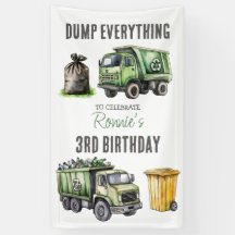 Fiesta de cumpleaños temática de basura para niños