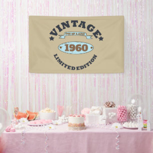 Lona Fiesta de cumpleaños vintage personalizada