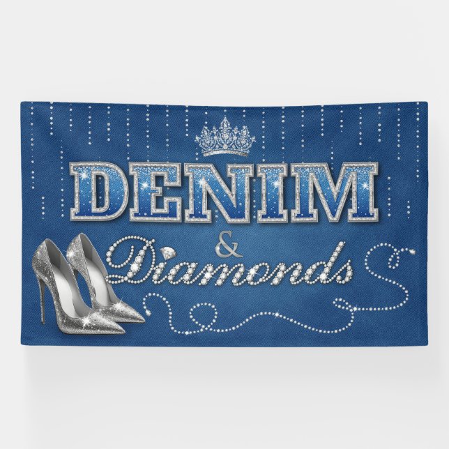 Lona fiesta de Denim and Diamonds (Horizontal)
