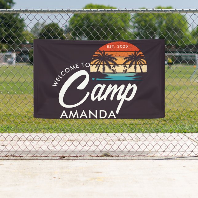 Lona Fiesta de Despedida en Campamento de Playa Persona (In situ)