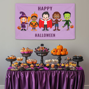 Lona Fiesta de disfraces de niños de Halloween