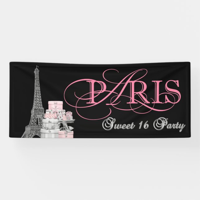 Lona Fiesta de Dulces 16 de París (Horizontal)