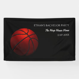 Lona Fiesta de fin de semana de baloncesto negro naranj