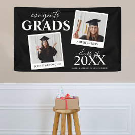 Lona Fiesta de Graduación Conjunta | Estandarte de 2 Fo