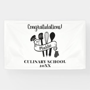 Lona Fiesta de Graduación de Escuela de Cocina Personal