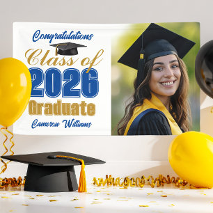 Lona Fiesta de Graduación de la Clase de 2026 en Azul R