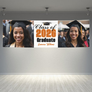 Lona Fiesta de graduación de la clase de naranja de 202