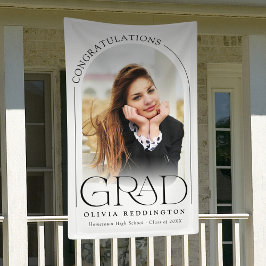 Lona Fiesta de Graduación Foto Arco Tipografía Moderna