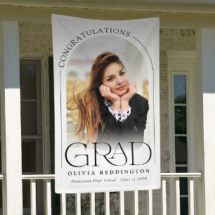Lona Fiesta de Graduación Foto Arco Tipografía Moderna