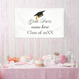 Lona Fiesta de Graduación Personalizada, Nombre y Año