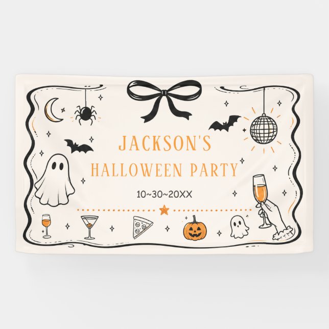 Lona fiesta de Halloween (Horizontal)