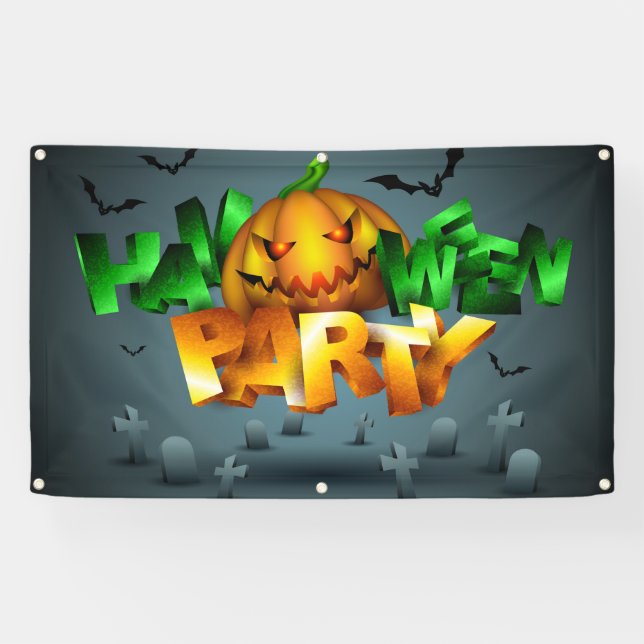 Lona Fiesta de Halloween (Horizontal)